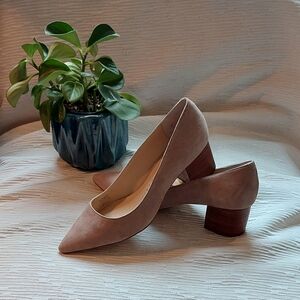 Sole Society Women's Cream Block Heel Shoes